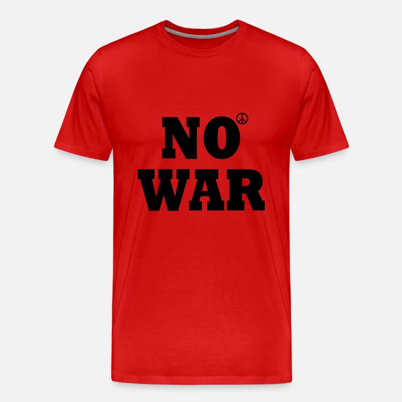 No war - Männer Premium Bio T-Shirt - Rot