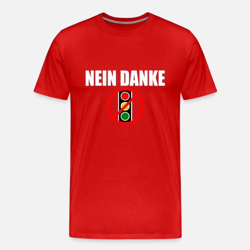 Ampel nein danke - Männer Premium Bio T-Shirt - Rot