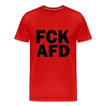 Fck afd - Männer Premium Bio T-Shirt - Rot - Vorne - Damien (186cm)