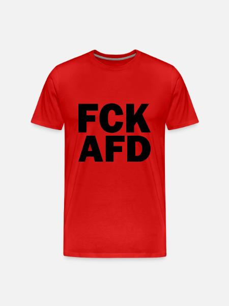 Fck afd - Männer Premium Bio T-Shirt - Rot