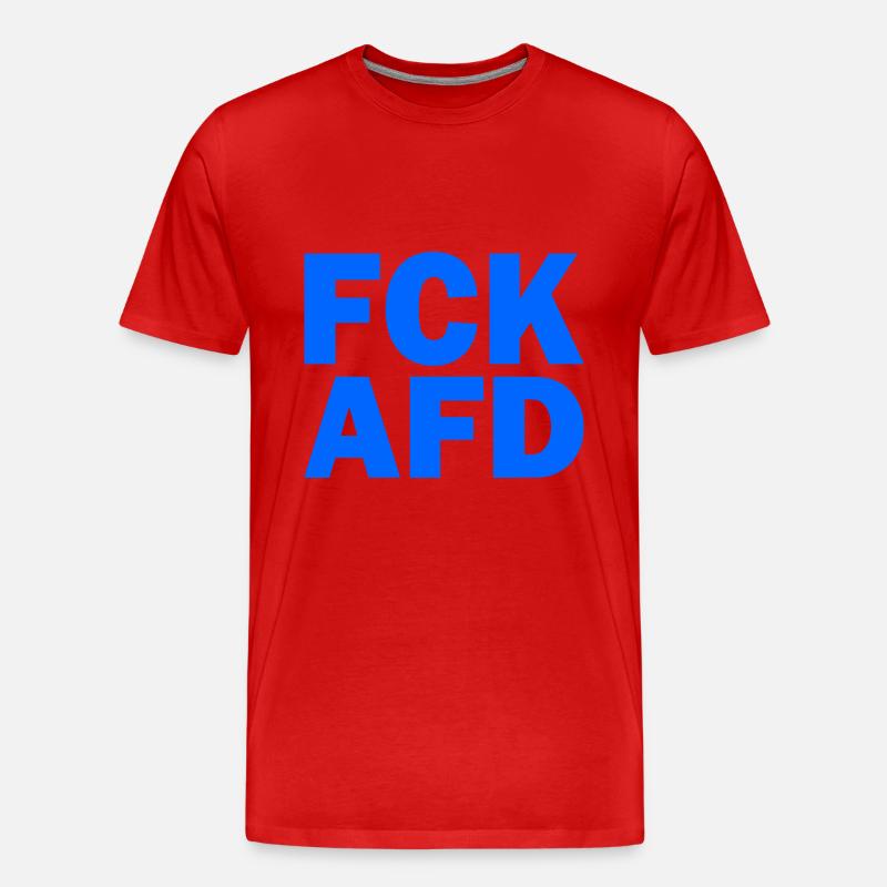 Fck afd - Männer Premium Bio T-Shirt - Rot
