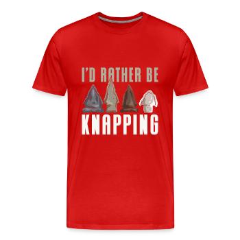 Je préfère tailler - T-shirt bio Premium Homme - rouge - Devant - Damien (186cm)
