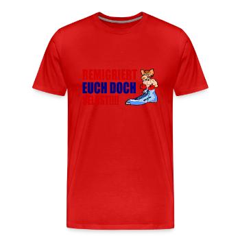 Remigrez vous-mêmes - T-shirt bio Premium Homme - rouge - Devant - Damien (186cm)