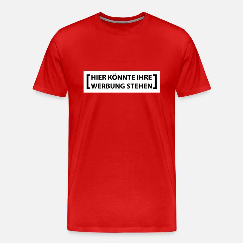 hier könnte ihre werbung - Männer Premium Bio T-Shirt - Rot