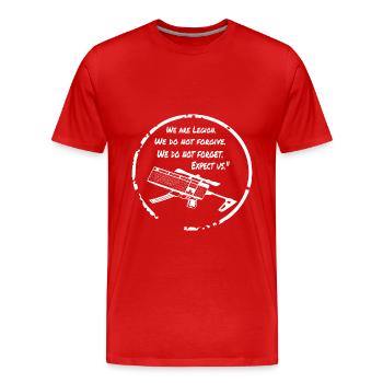 Guerrier du clavier des hackers anonymes - T-shirt bio Premium Homme - rouge - Devant - Damien (186cm)