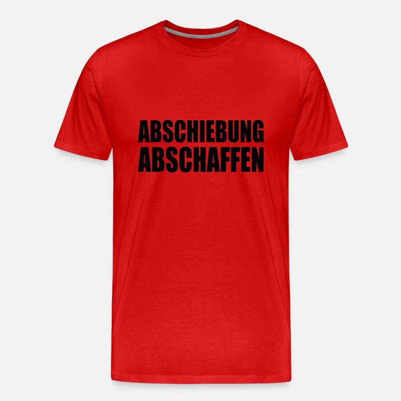 abschiebung abschaffen - Männer Premium Bio T-Shirt - Rot