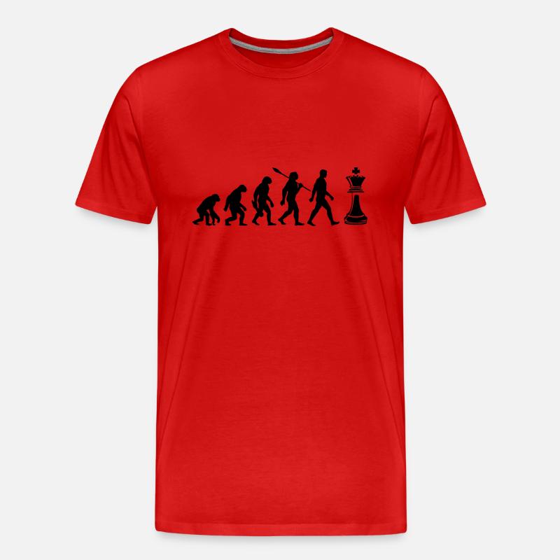 Evolution - Chess - Chess Players - Men's Premium Organic T-Shirt - red
