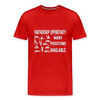 unique naughty design stag night hen party - Men's Premium Organic T-Shirt - red - Front - Damien (186cm)