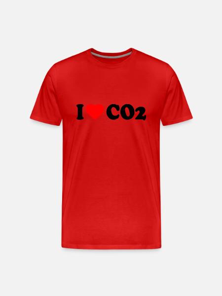 I love co2 - Men's Premium Organic T-Shirt - red