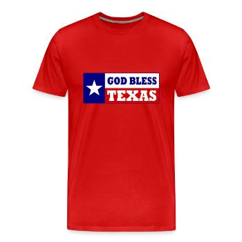 God bless texas - T-shirt bio Premium Homme - rouge - Devant - Damien (186cm)
