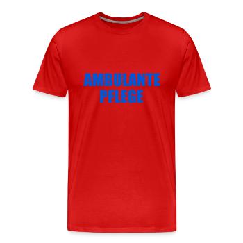 Outpatient care - Men's Premium Organic T-Shirt - red - Front - Damien (186cm)