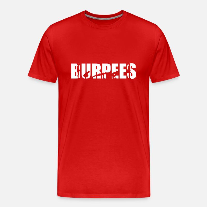 Burpees - Männer Premium Bio T-Shirt - Rot