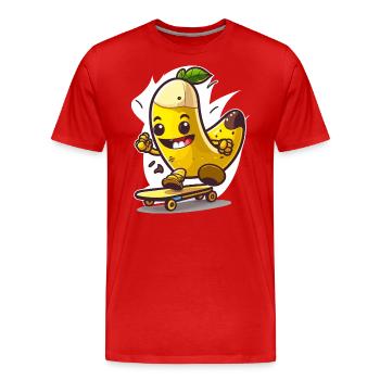 Monter sur les rampes - T-shirt bio Premium Homme - rouge - Devant - Damien (186cm)