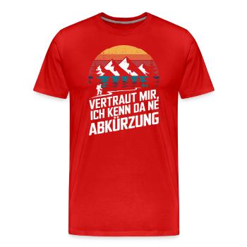 Ne Abbreviation Hiking Climbing Alps Guide Instructor - Men's Premium Organic T-Shirt - red - Front - Damien (186cm)