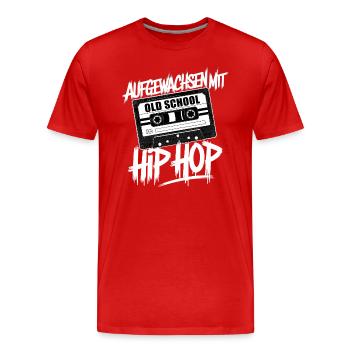 Hip Hop Gangster Cassette Graffiti Old School Beat - T-shirt bio Premium Homme - rouge - Devant - Damien (186cm)