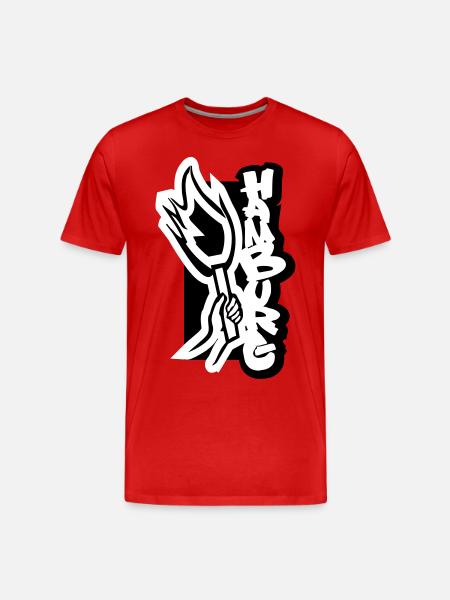 hamburg_pyro - Männer Premium Bio T-Shirt - Rot
