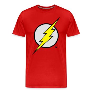 Justice League Flash Logo - Men's Premium Organic T-Shirt - red - Front - Damien (186cm)