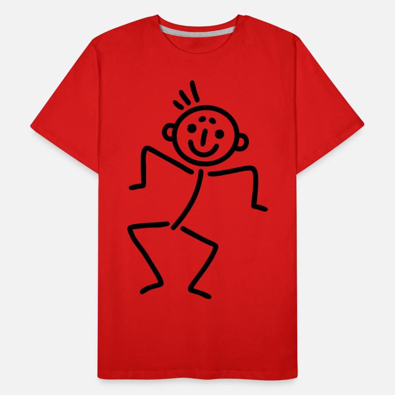 Strichmännchen lässig Männer Premium Bio T-Shirt