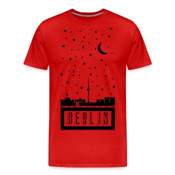 Berlin - Männer Premium Bio T-Shirt - Rot - Vorne - Damien (186cm)