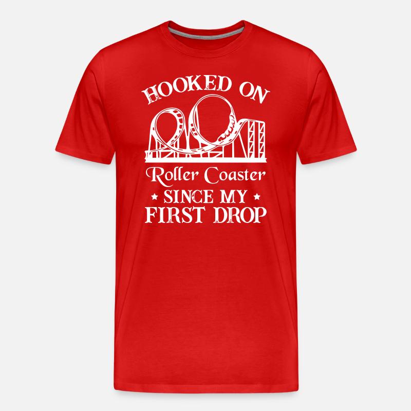 Funny Roller Coaster - Männer Premium Bio T-Shirt - Rot