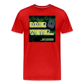 Immer weiter... - Abbild - 2023 - Männer Premium Bio T-Shirt - Rot - Vorne - Damien (186cm)