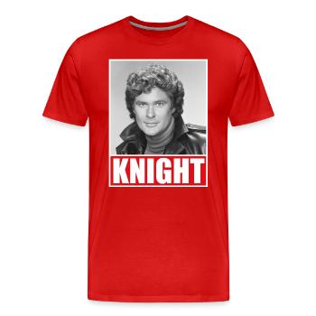 Portrait de Knight Rider - T-shirt bio Premium Homme - rouge - Devant - Damien (186cm)