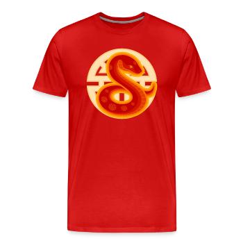 Tierkreiszeichen Schlange - Männer Premium Bio T-Shirt - Rot - Vorne - Damien (186cm)