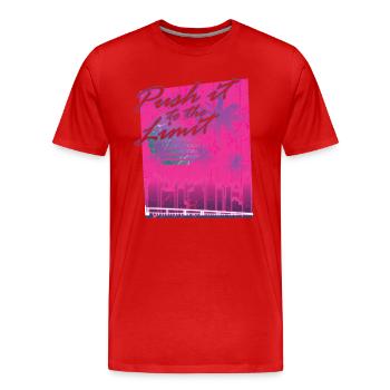 80er Retro Miami Vaporwave Ästhetik - Männer Premium Bio T-Shirt - Rot - Vorne - Damien (186cm)