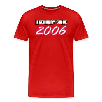 18. Geburtstag Legendary Since 2006 vintage - Männer Premium Bio T-Shirt - Rot - Vorne - Damien (186cm)