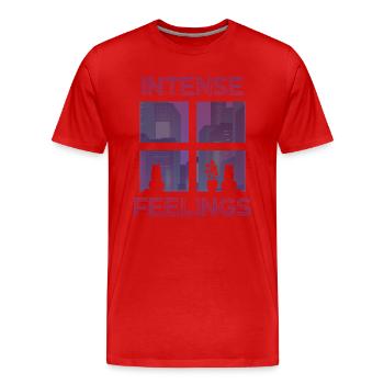 80er Retro Vaporwave Lofi - Männer Premium Bio T-Shirt - Rot - Vorne - Damien (186cm)
