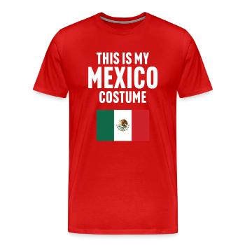 C’est mon costume mexicain - T-shirt bio Premium Homme - rouge - Devant - Damien (186cm)