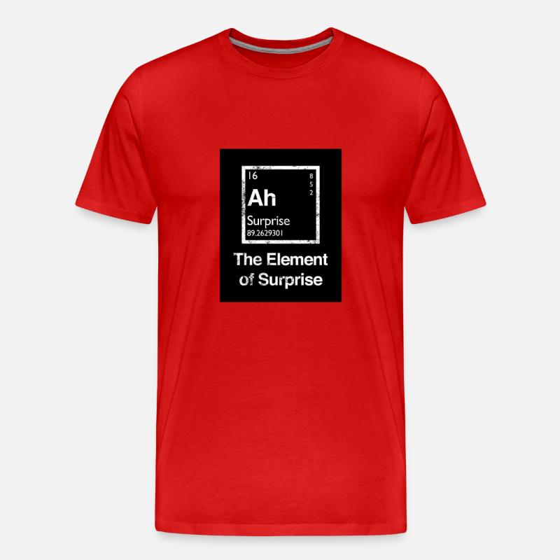 Das Element der Überraschung - Männer Premium Bio T-Shirt - Rot