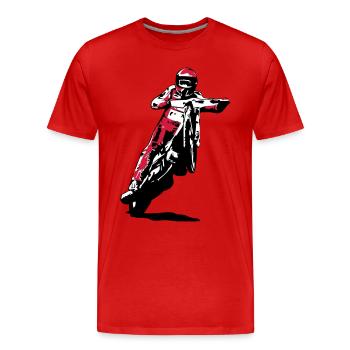 Speedway - Men's Premium Organic T-Shirt - red - Front - Damien (186cm)