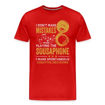 Sousaphon Blasmusik Orchester Blaskapelle - Männer Premium Bio T-Shirt - Rot - Vorne - Damien (186cm)