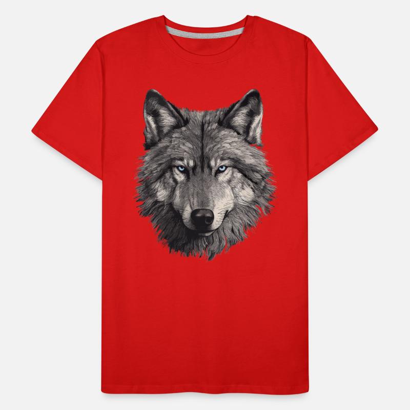 Wolf Wolf Head Scratch Marks Claws Wild T-shirt bio Premium Homme