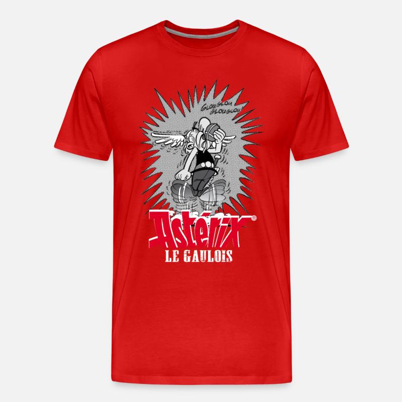 Asterix & Obelix - Asteriy Dynamik - Männer Premium Bio T-Shirt - Rot