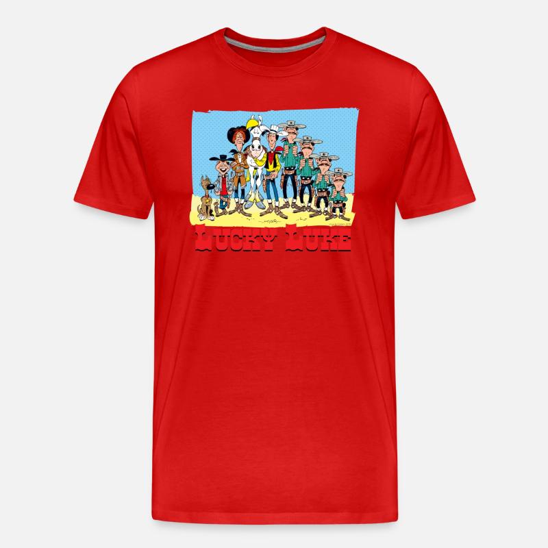 Lucky Luke Charaktere - Männer Premium Bio T-Shirt - undefined