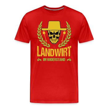 Bauern Protest Landwirt Im Widerstand Bauerndemo - Männer Premium Bio T-Shirt - Rot - Vorne - Damien (186cm)