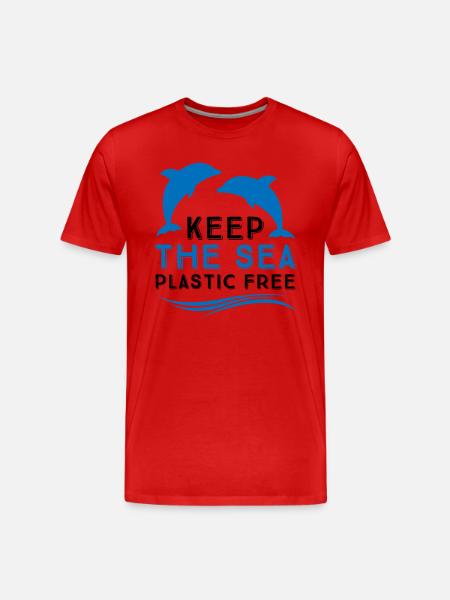 Pollution marine - T-shirt bio Premium Homme - rouge