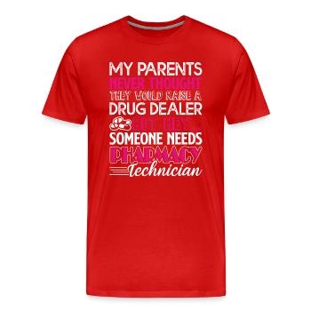 Pharmacy Technician Need Pharmacy Technician - Men's Premium Organic T-Shirt - red - Front - Damien (186cm)