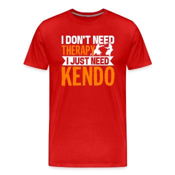 Kendo I Just Need Kendo - Men's Premium Organic T-Shirt - red - Front - Damien (186cm)