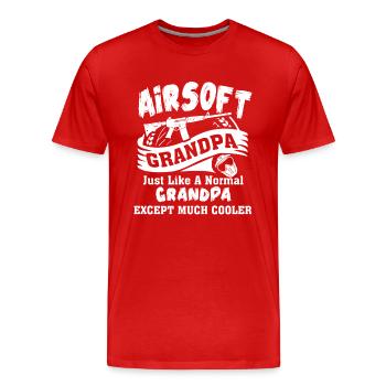 Airsoft Airsoft Grandpa Is Cooler - Men's Premium Organic T-Shirt - red - Front - Damien (186cm)