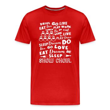 Show Choir Things About Show Choir - Men's Premium Organic T-Shirt - red - Front - Damien (186cm)