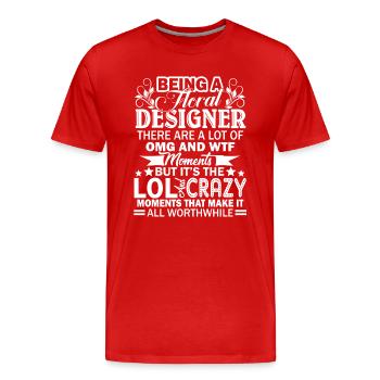 Floral Designer Being A Floral Designer - Men's Premium Organic T-Shirt - red - Front - Damien (186cm)