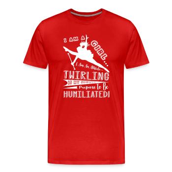 I Am An Athlete - Men's Premium Organic T-Shirt - red - Front - Damien (186cm)