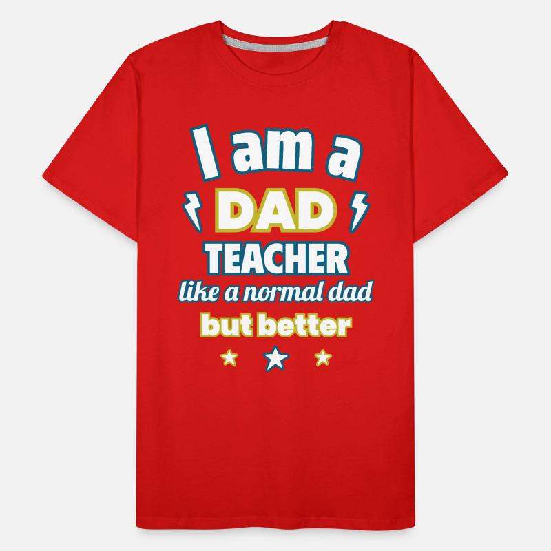 Ich bin ein Papa Lehrer,geschenk vatertag Männer Premium Bio T-Shirt