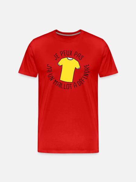 Maillot à défendre - T-shirt bio Premium Homme - rouge