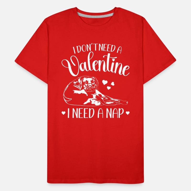 Rhodesian Ridgeback Saint-Valentin chiens Wilsigns T-shirt bio Premium Homme