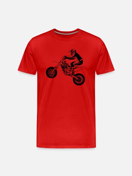 Supermoto - Männer Premium Bio T-Shirt - Rot