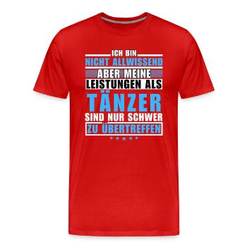 Des performances inégalées en tant que danseuse - T-shirt bio Premium Homme - rouge - Devant - Damien (186cm)